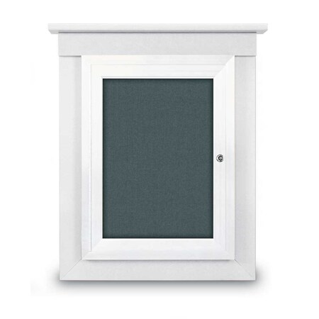 United Visual Products Sliding Glass Enclosed Letterboard, 72"x4 UV9008ACS-WHITE-LICORI